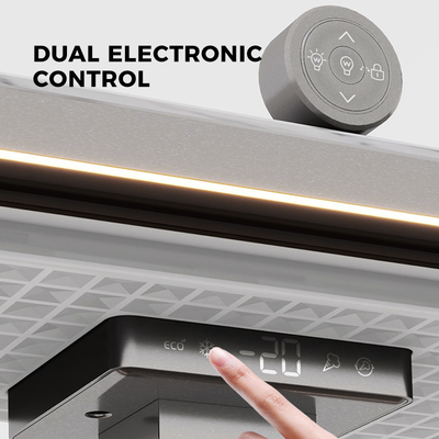 150L Home Smart Embedded Adjustable Ice Table Bottom-Freezer Double Door Fridge Freezer