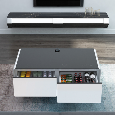 Modern Luxury Furniture Smart Refrigerator Coffee Table with Bluetooth Music Player