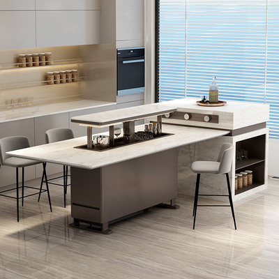 Office Building Furniture Multifunctional Home Bar Table with Refrigerated Marble Top
