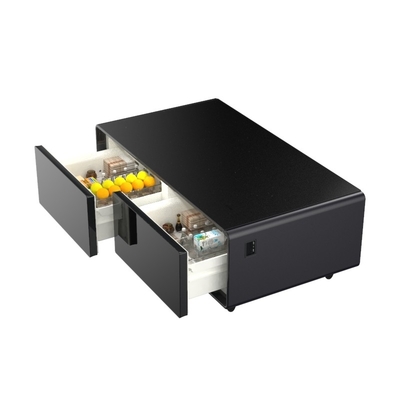Modern Tempered Glass Coffee Table With Fridge Drawers For Living Room Home Furniture