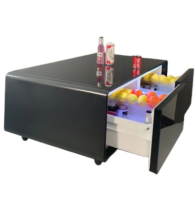 Modern Tempered Glass Coffee Table With Fridge Drawers For Living Room Home Furniture