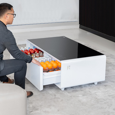 Modern Luxury Furniture Smart Refrigerator Coffee Table with Bluetooth Music Player