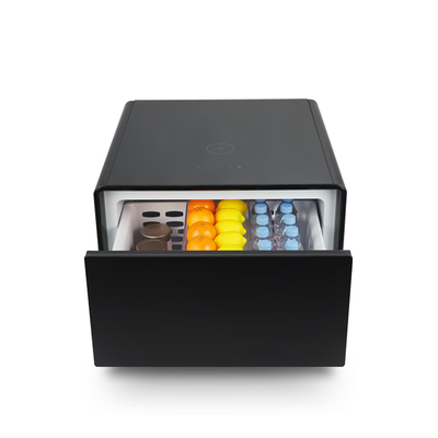 670*704*457mm Modern Design Style Tempered Glass Side Table with Refrigerator Drawers